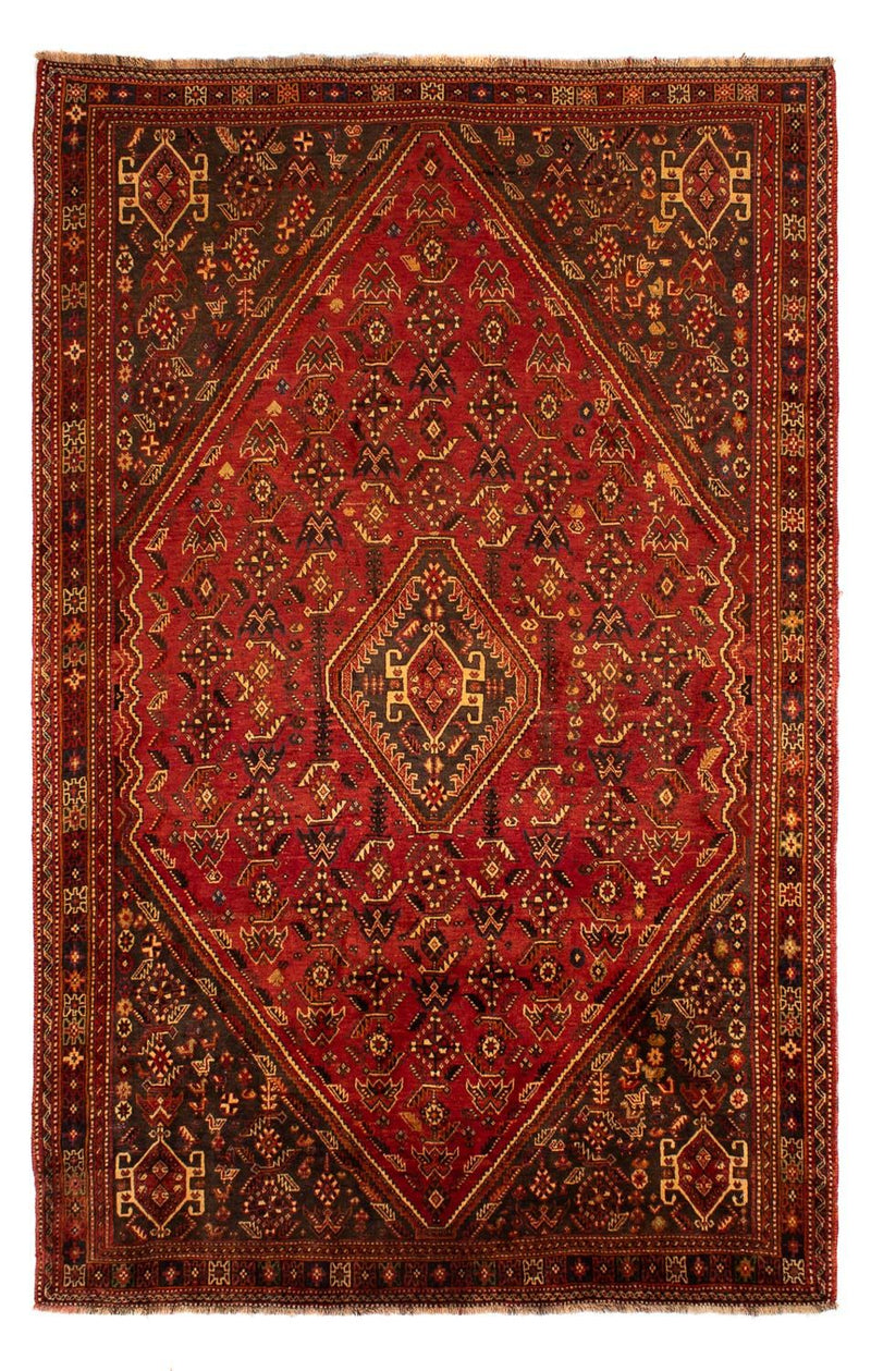 Persisk tæppe - Nomadisk - 277 x 181 cm - mørkerød