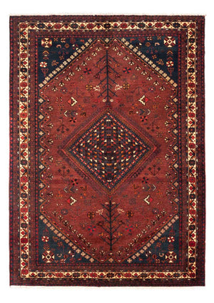 Persisk tæppe - Nomadisk - 248 x 180 cm - mørkerød
