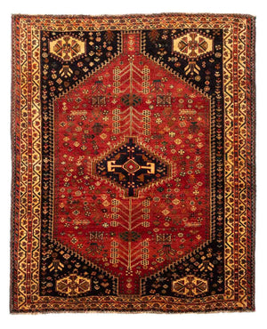 Persisk tæppe - Nomadisk - 225 x 173 cm - mørkerød