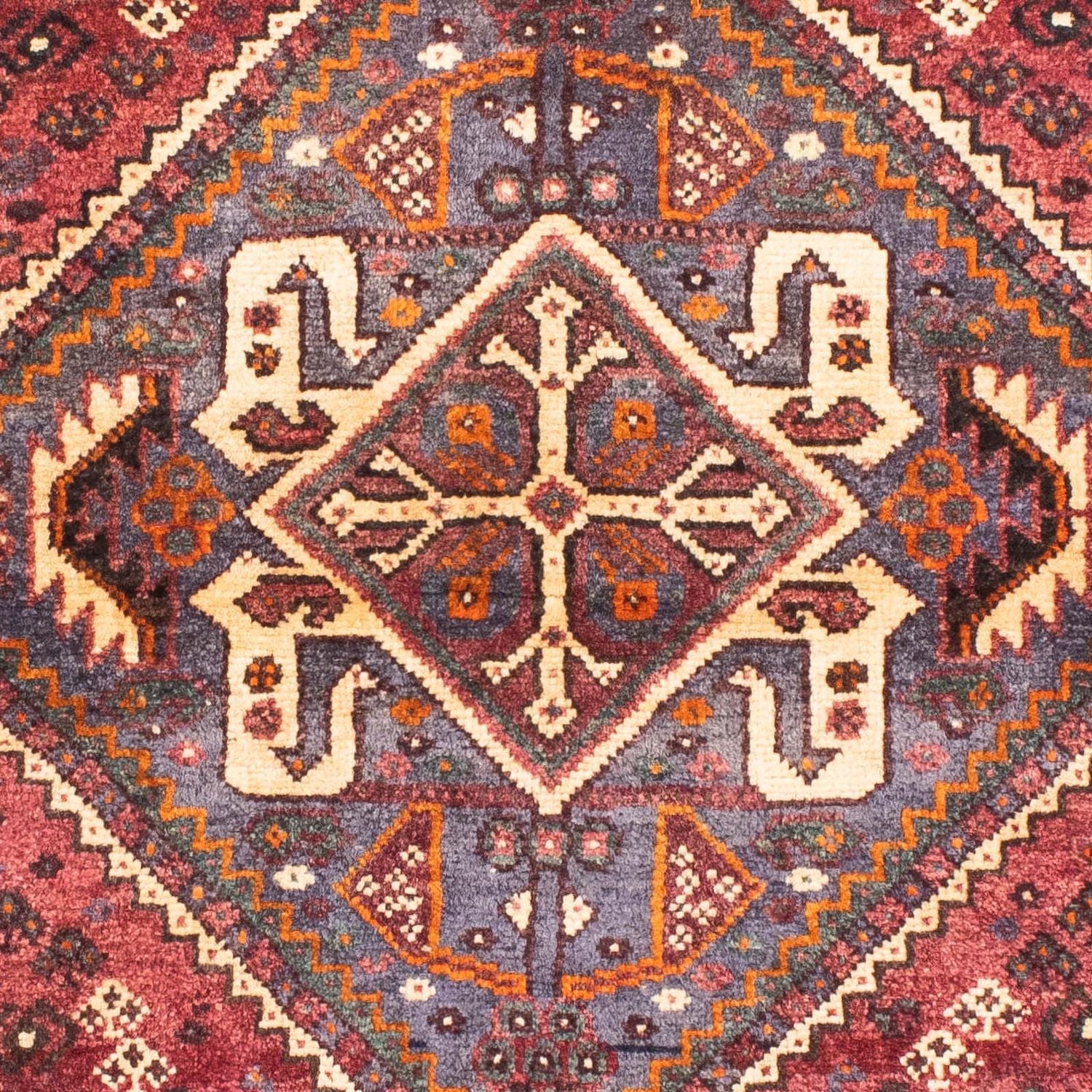Persisk tæppe - Nomadisk - 160 x 110 cm - mørkerød