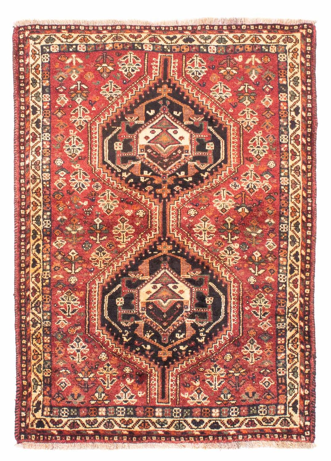 Persisk tæppe - Nomadisk - 153 x 106 cm - mørkerød