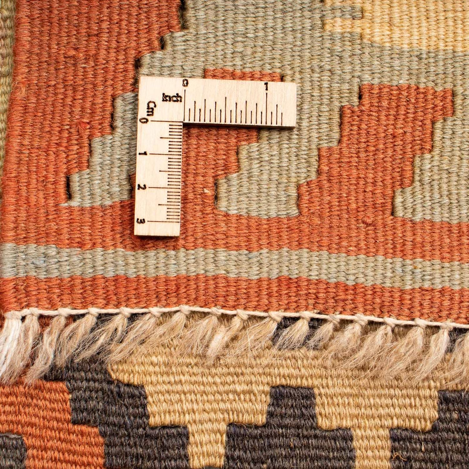 Kelim-tæppe - orientalsk - 207 x 154 cm - flerfarvet