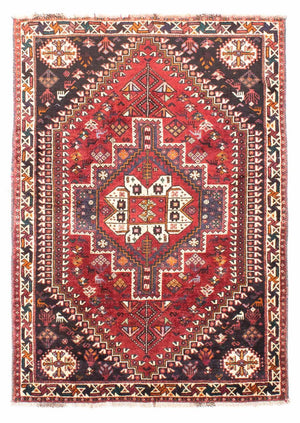 Persisk tæppe - Nomadisk - 163 x 112 cm - mørkerød