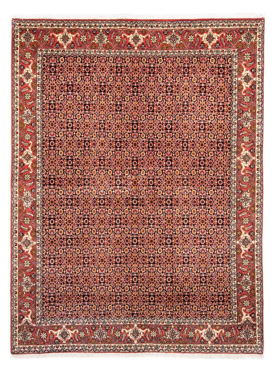 Persisk tæppe - Bijar - 235 x 171 cm - lysrød
