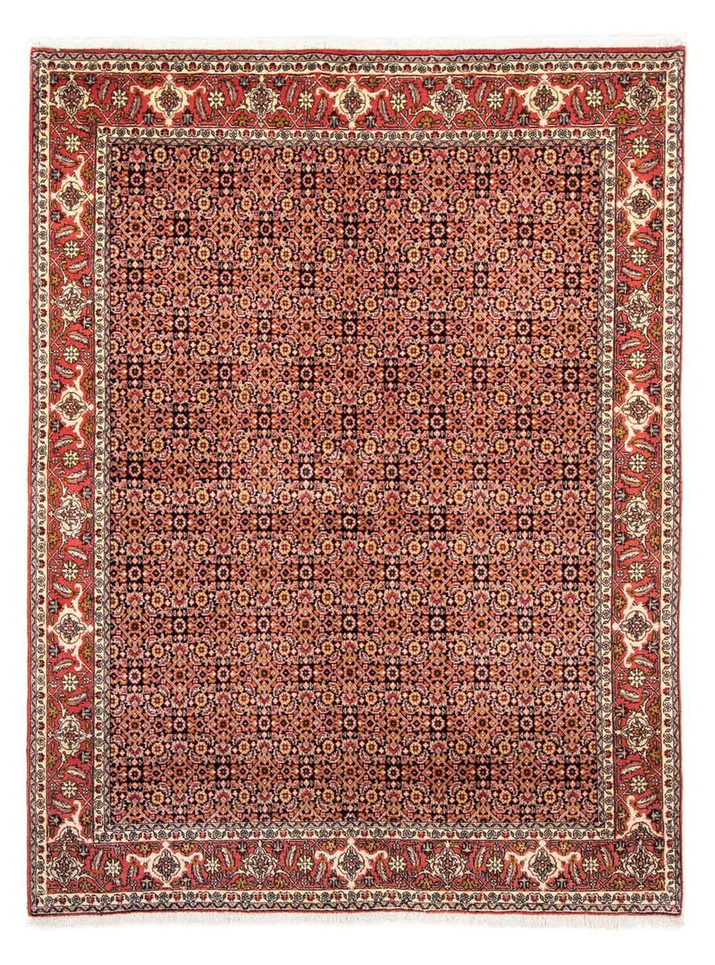 Persisk tæppe - Bijar - 235 x 171 cm - lysrød