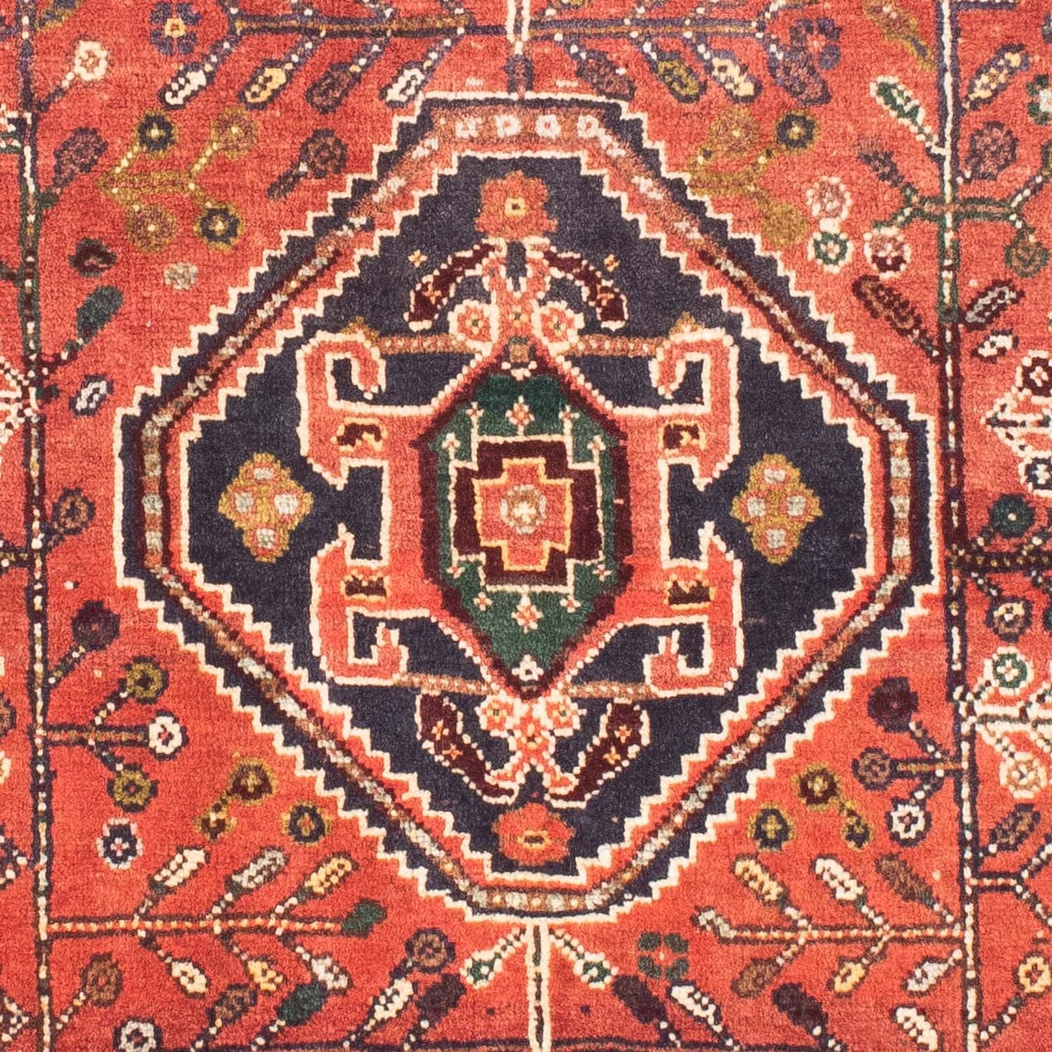 Persisk tæppe - Nomadisk - 136 x 92 cm - mørkerød