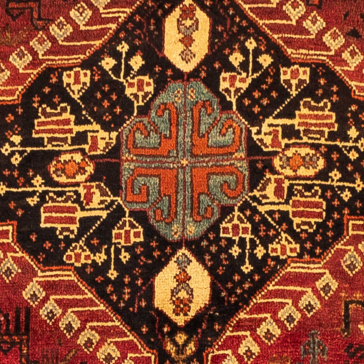 Persisk tæppe - Nomadisk - 258 x 170 cm - mørkerød