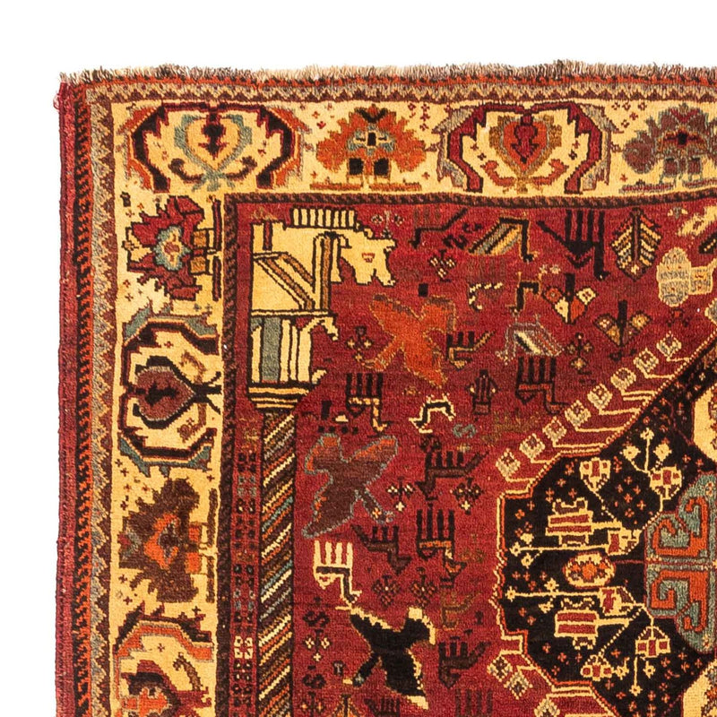 Persisk tæppe - Nomadisk - 258 x 170 cm - mørkerød