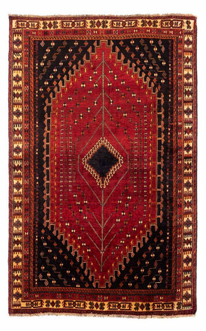 Persisk tæppe - Nomadisk - 257 x 157 cm - mørkerød