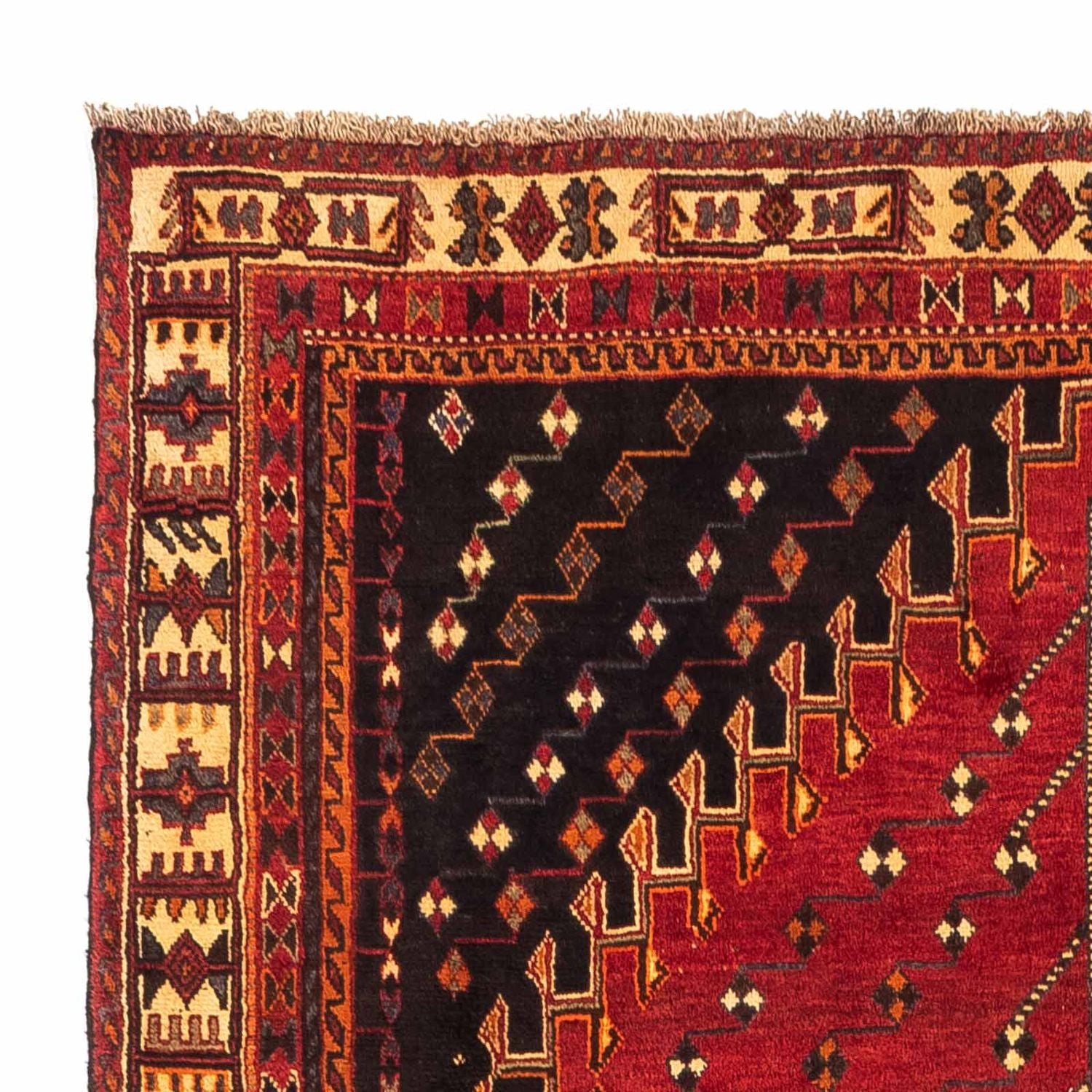 Persisk tæppe - Nomadisk - 257 x 157 cm - mørkerød