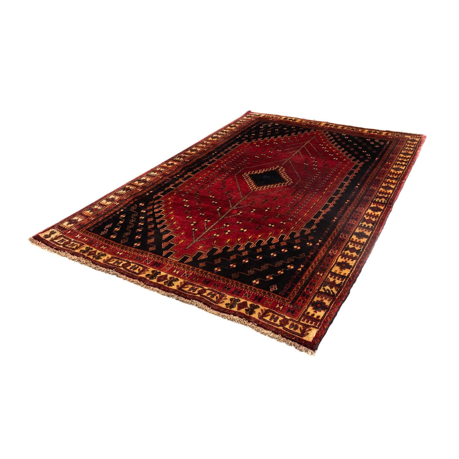 Persisk tæppe - Nomadisk - 257 x 157 cm - mørkerød