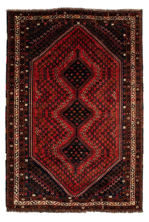 Persisk tæppe - Nomadisk - 291 x 206 cm - mørkerød