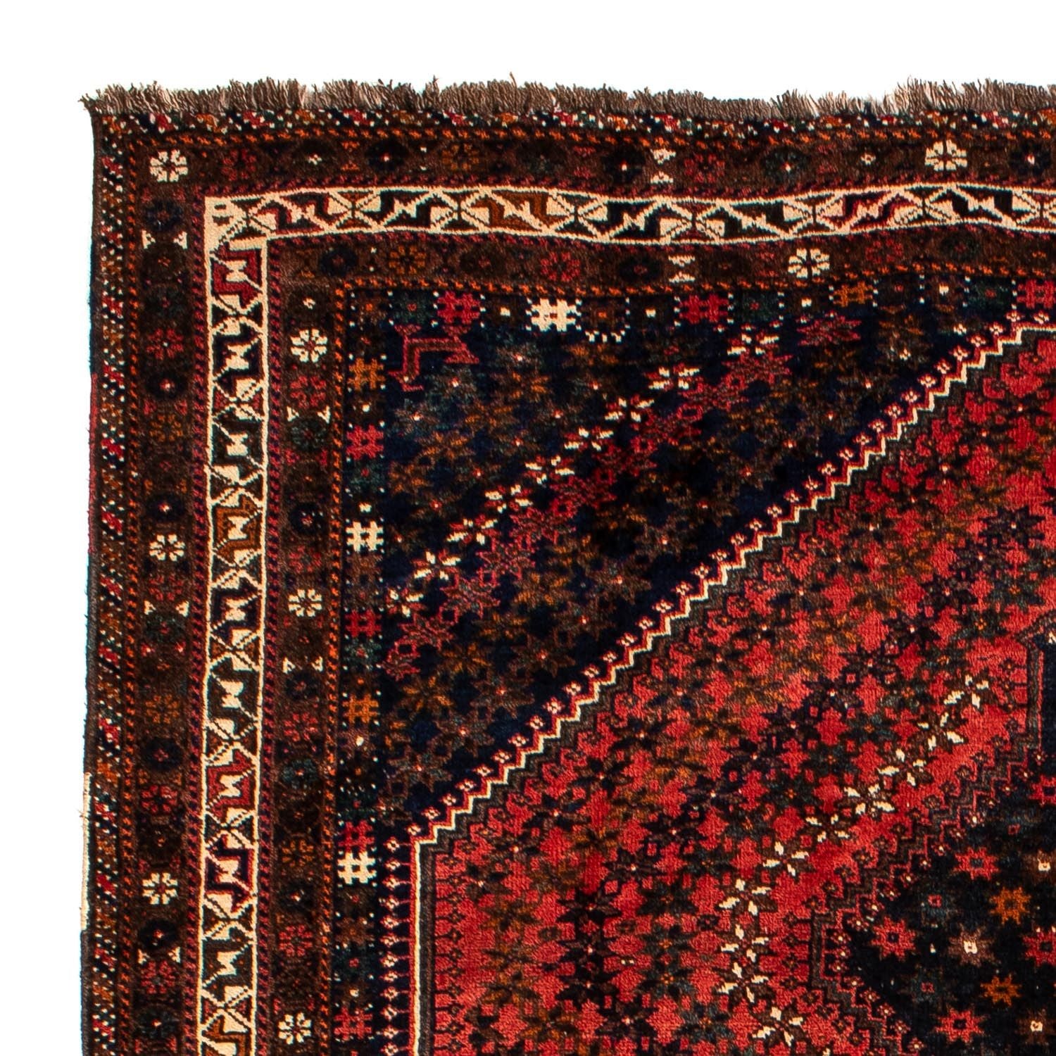 Persisk tæppe - Nomadisk - 291 x 206 cm - mørkerød