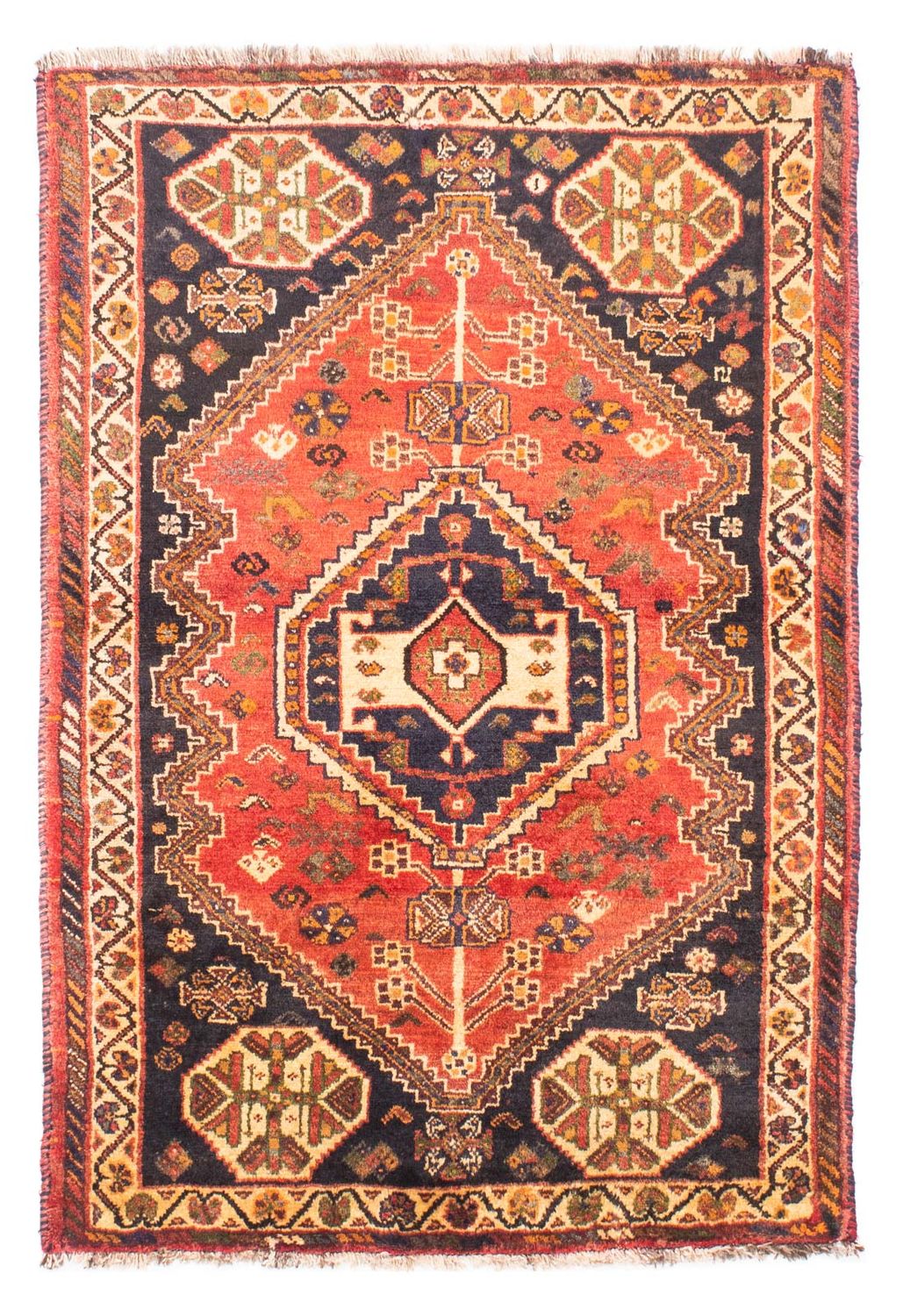 Persisk tæppe - Nomadisk - 155 x 105 cm - lysrød
