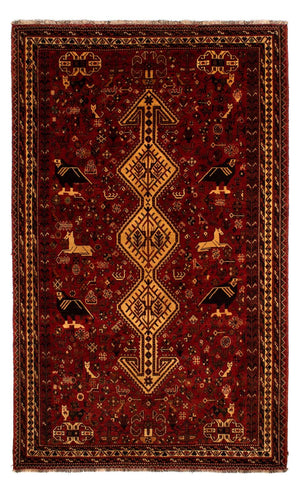 Persisk tæppe - Nomadisk - 298 x 178 cm - mørkerød
