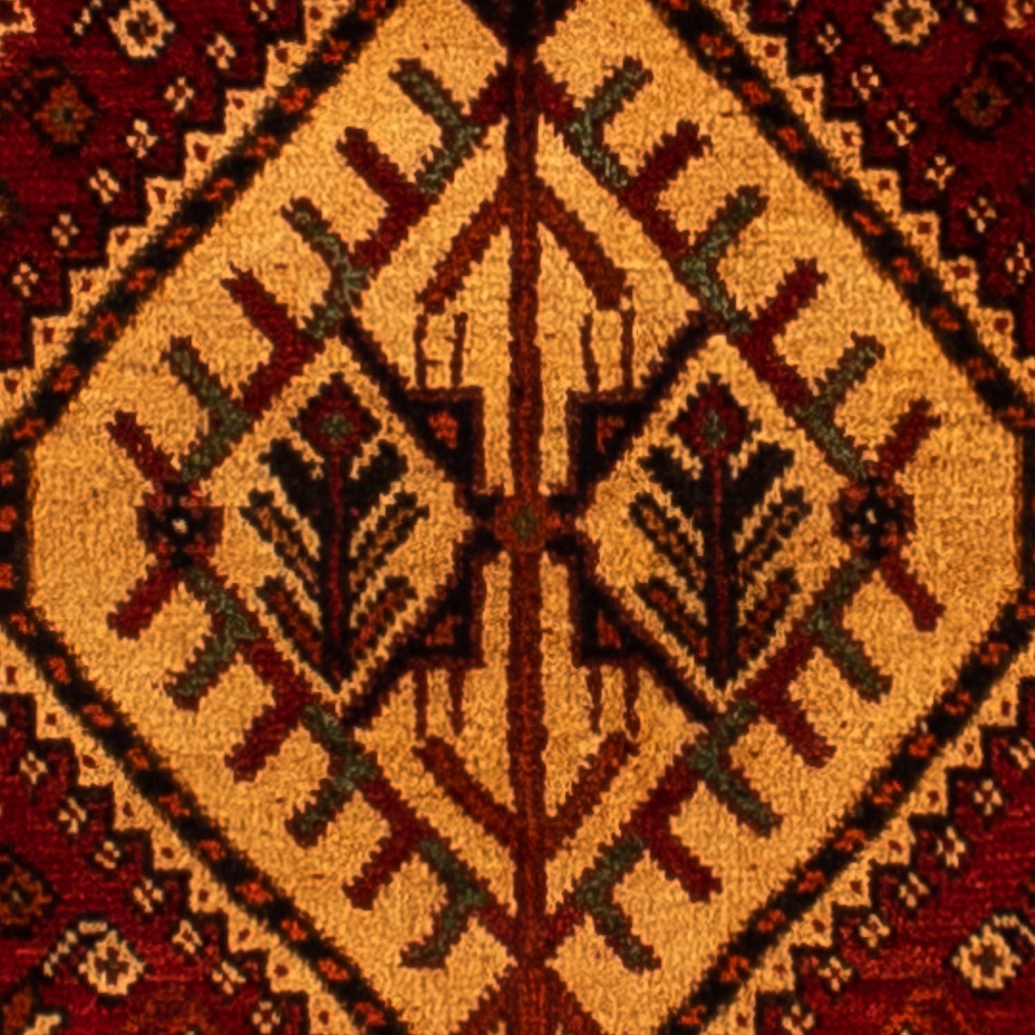 Persisk tæppe - Nomadisk - 298 x 178 cm - mørkerød