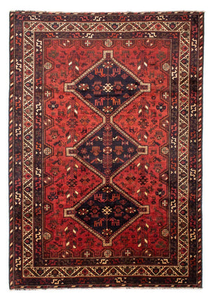 Persisk tæppe - Nomadisk - 312 x 221 cm - mørkerød