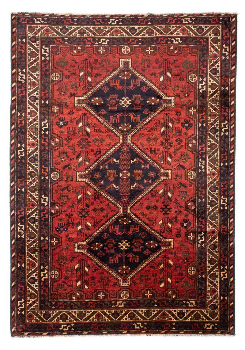 Persisk tæppe - Nomadisk - 312 x 221 cm - mørkerød