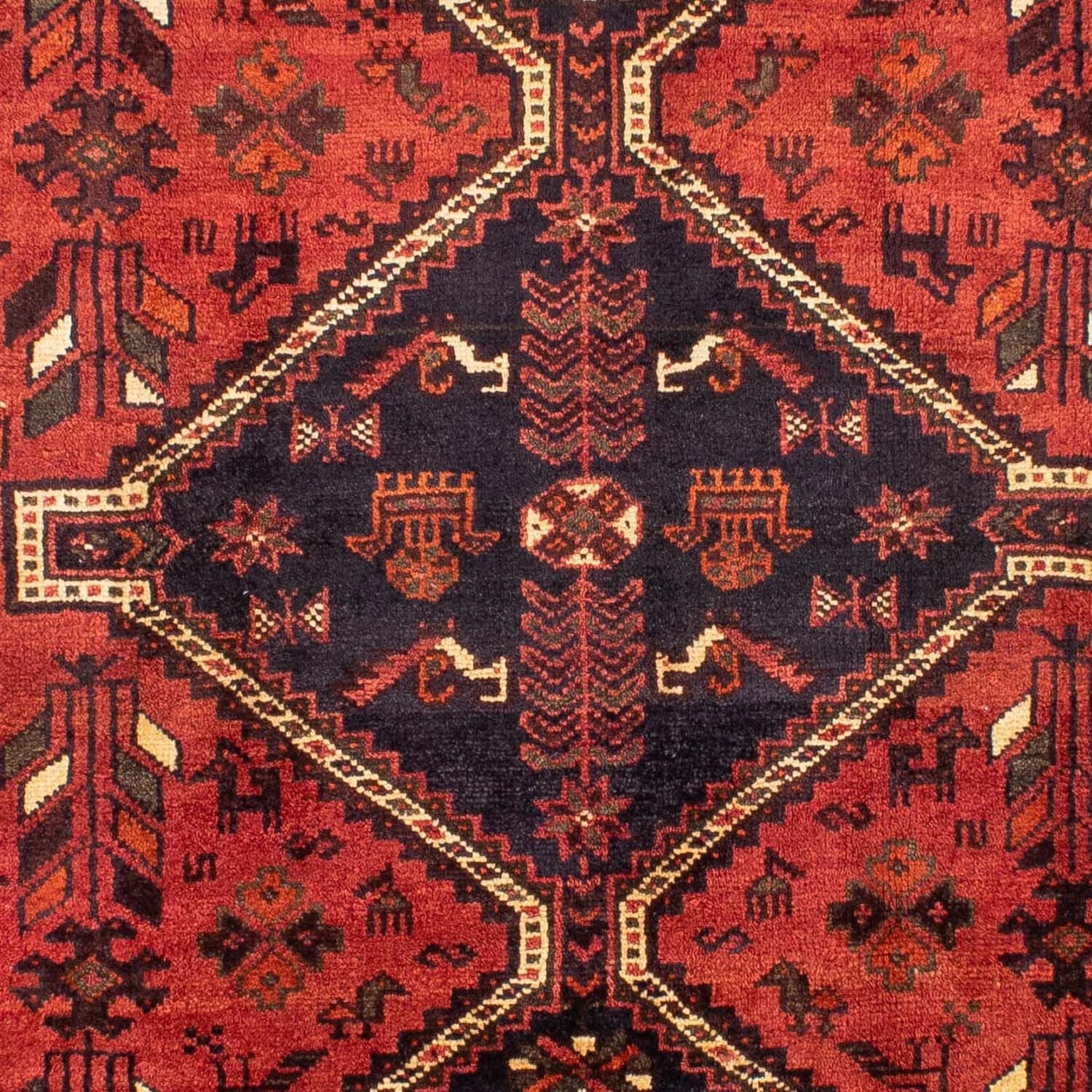 Persisk tæppe - Nomadisk - 312 x 221 cm - mørkerød