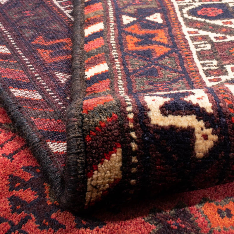 Persisk tæppe - Nomadisk - 312 x 221 cm - mørkerød