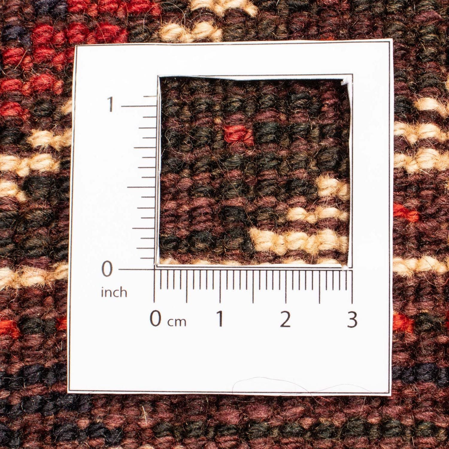 Persisk tæppe - Nomadisk - 312 x 221 cm - mørkerød