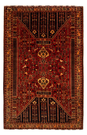 Persisk tæppe - Nomadisk - 304 x 204 cm - mørkerød