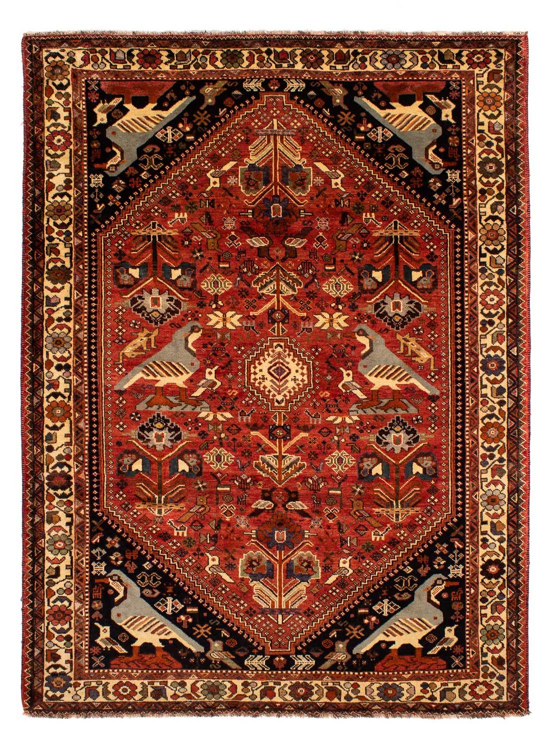 Persisk tæppe - Nomadisk - 304 x 212 cm - mørkerød