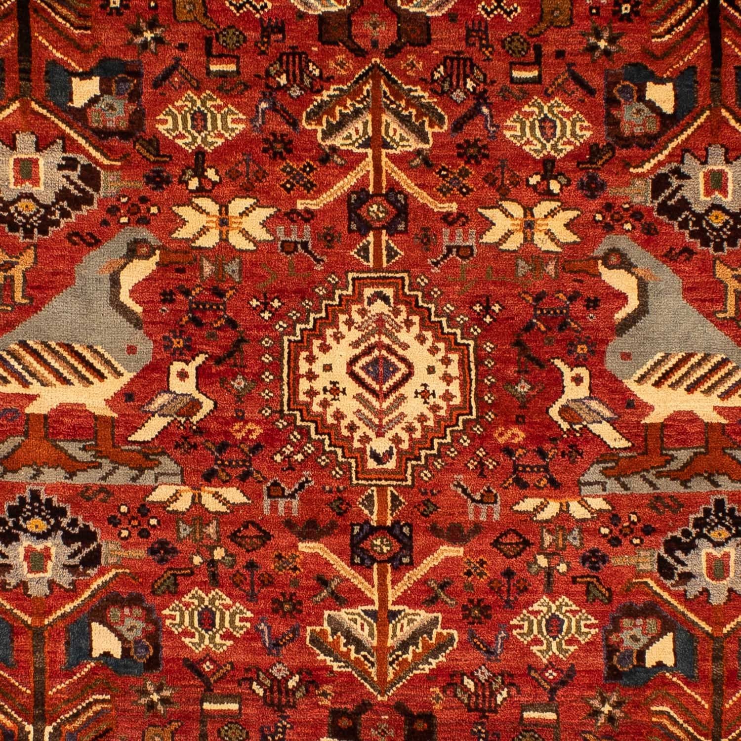 Persisk tæppe - Nomadisk - 304 x 212 cm - mørkerød