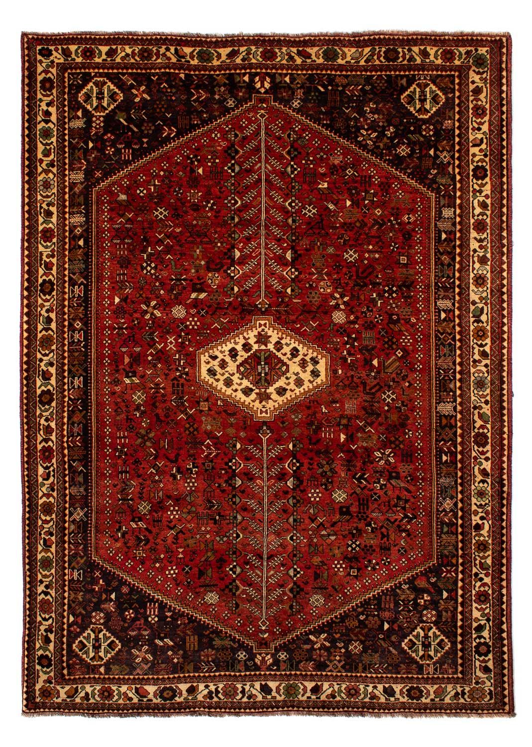Persisk tæppe - Nomadisk - 313 x 213 cm - mørkerød