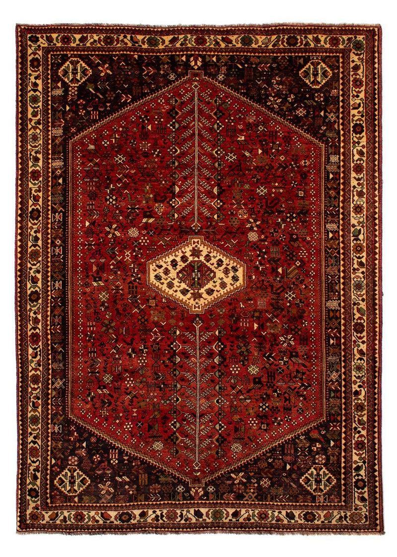 Persisk tæppe - Nomadisk - 313 x 213 cm - mørkerød