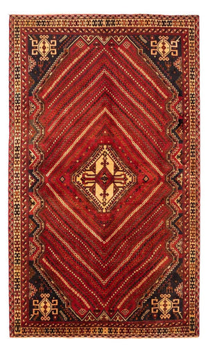 Persisk tæppe - Nomadisk - 251 x 154 cm - mørkerød