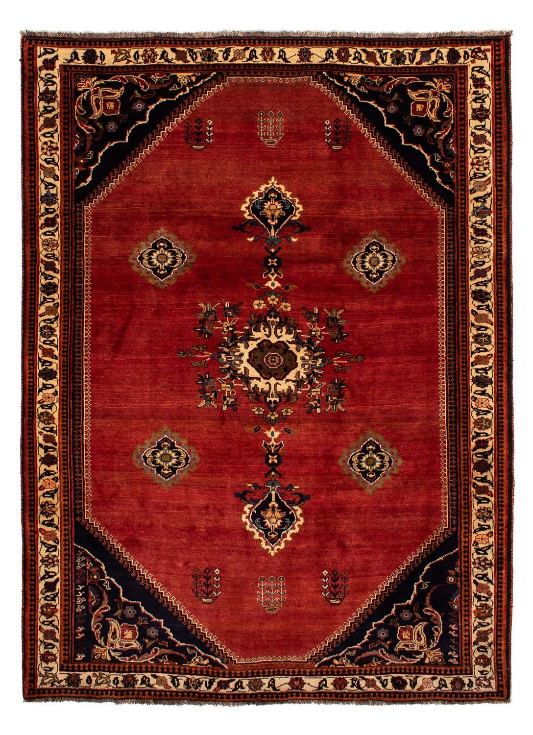 Persisk tæppe - Nomadisk - 305 x 225 cm - mørkerød