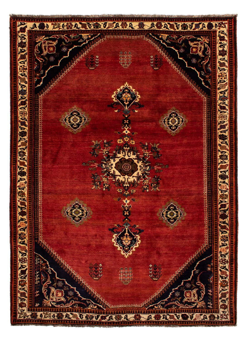 Persisk tæppe - Nomadisk - 305 x 225 cm - mørkerød