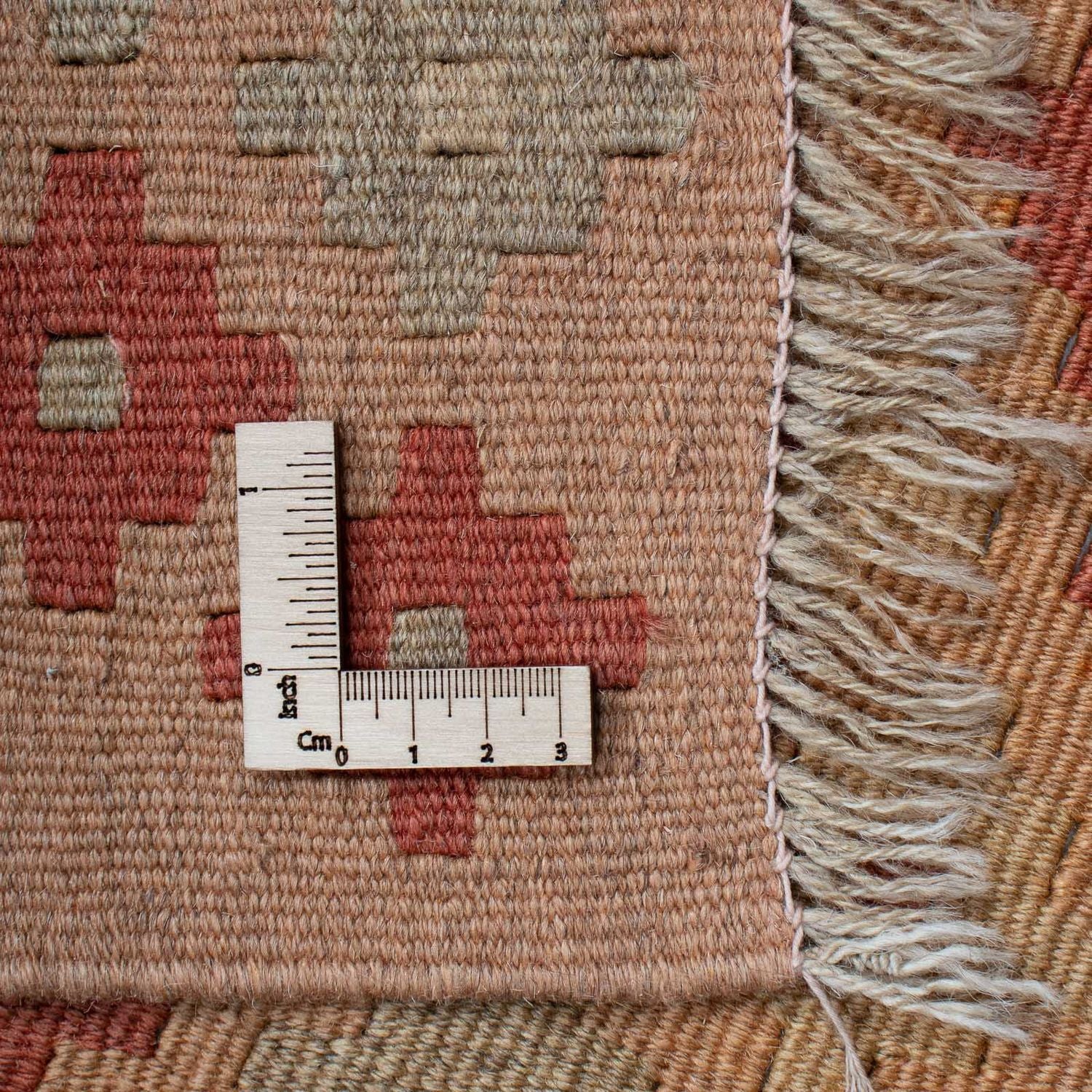 Kelim-tæppe - orientalsk - 178 x 123 cm - lys brun