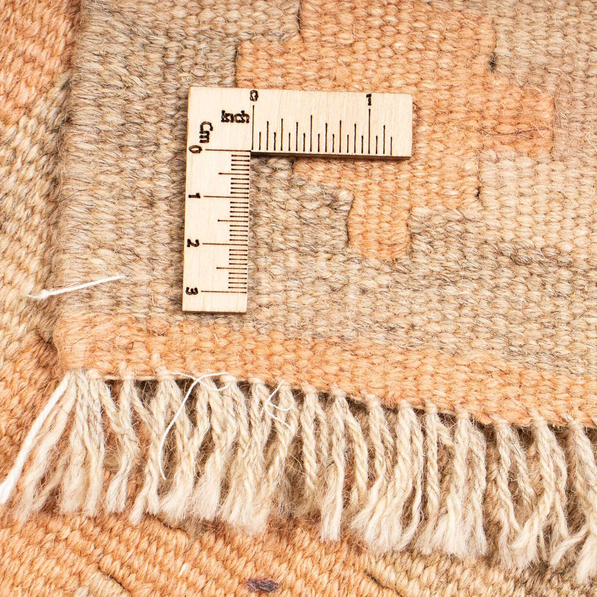 Kelim-tæppe - orientalsk - 222 x 155 cm - lys brun