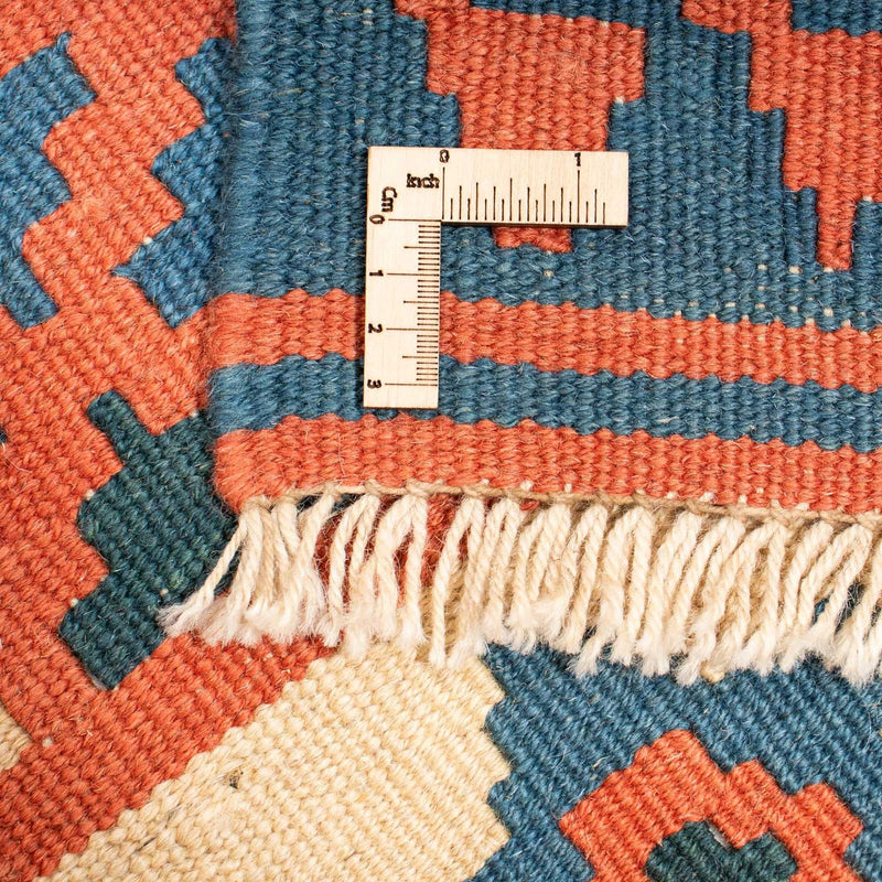 Kelim-tæppe - orientalsk firkantet  - 212 x 197 cm - blå