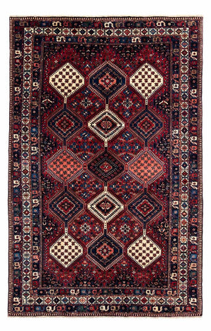 Persisk tæppe - Nomadisk - 300 x 202 cm - mørkerød
