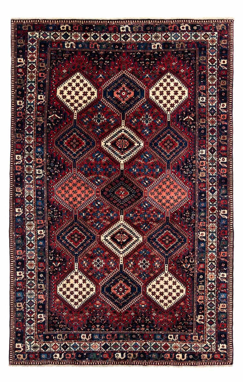 Persisk tæppe - Nomadisk - 300 x 202 cm - mørkerød