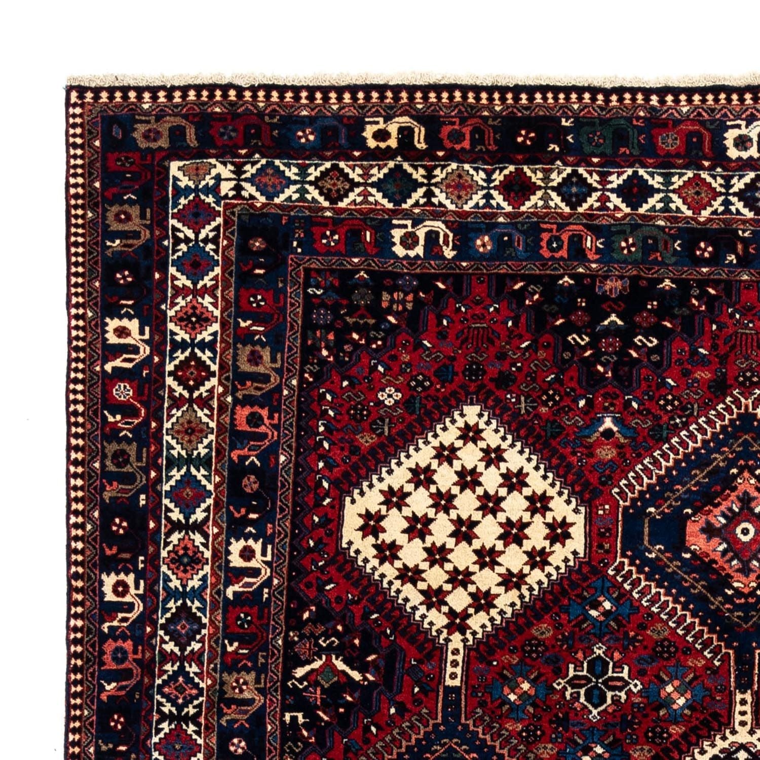 Persisk tæppe - Nomadisk - 300 x 202 cm - mørkerød