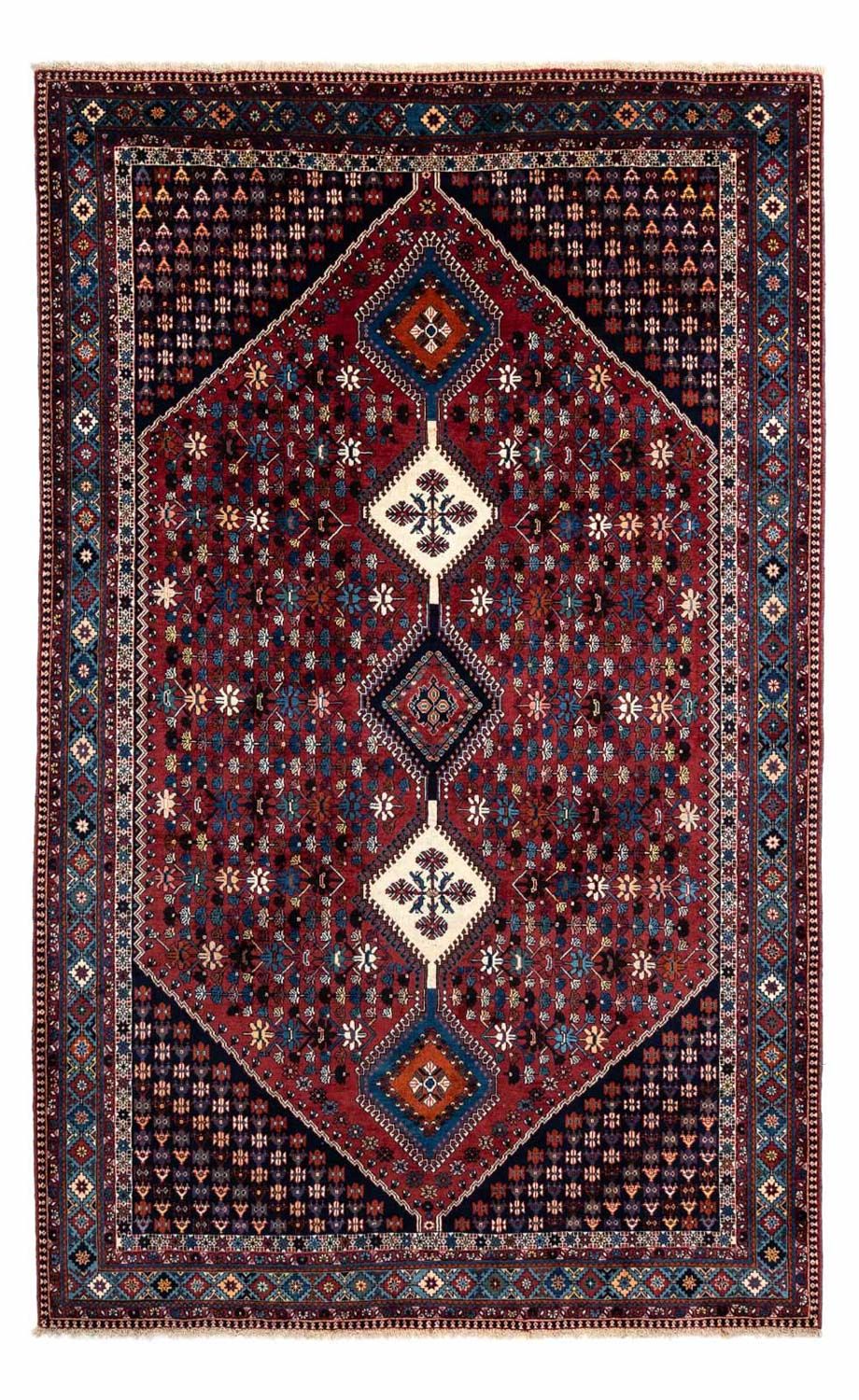 Persisk tæppe - Nomadisk - 320 x 205 cm - mørkerød