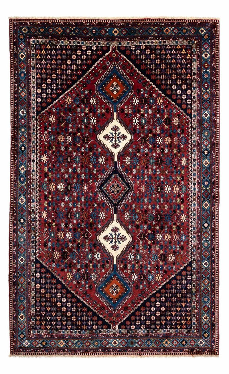 Persisk tæppe - Nomadisk - 320 x 205 cm - mørkerød