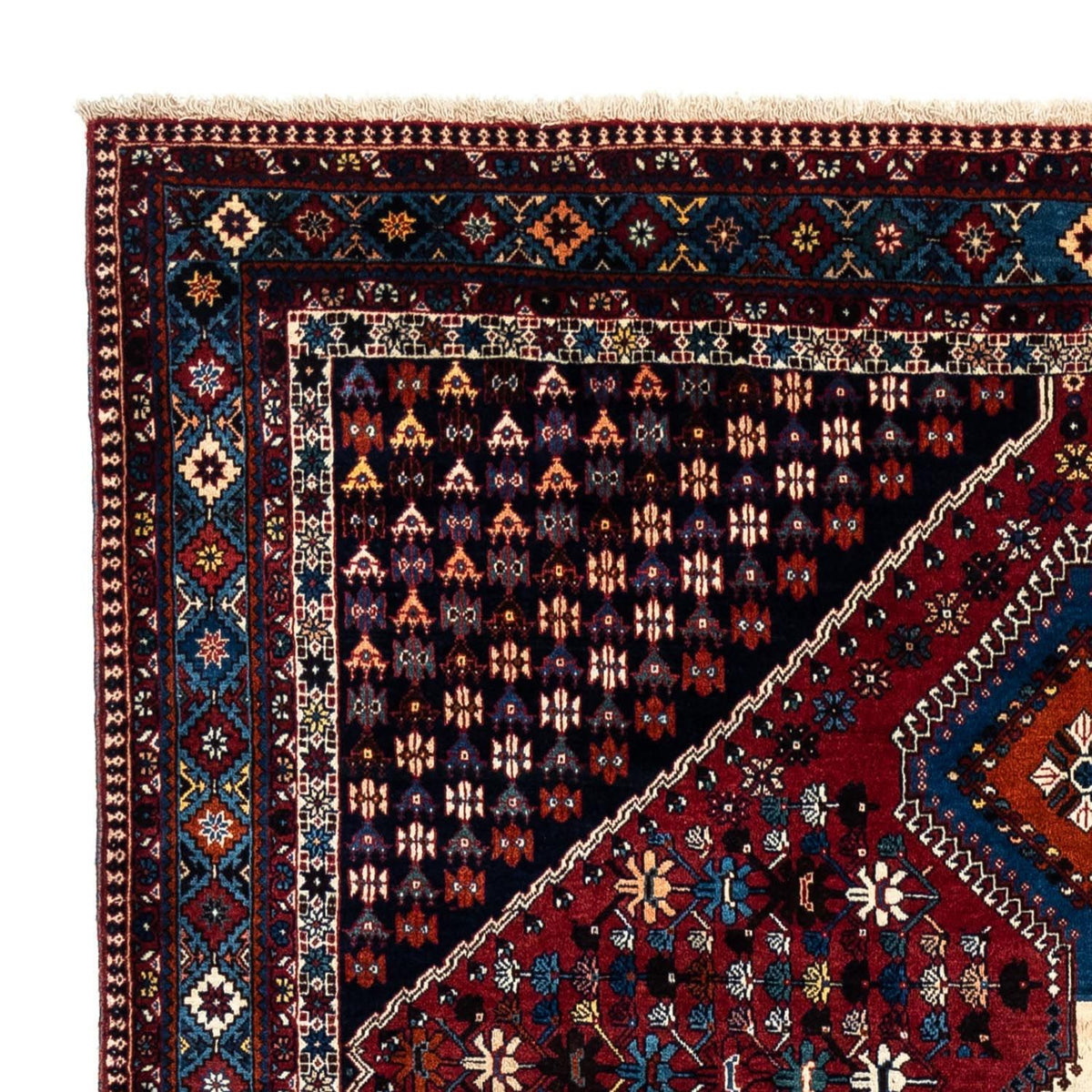 Persisk tæppe - Nomadisk - 320 x 205 cm - mørkerød