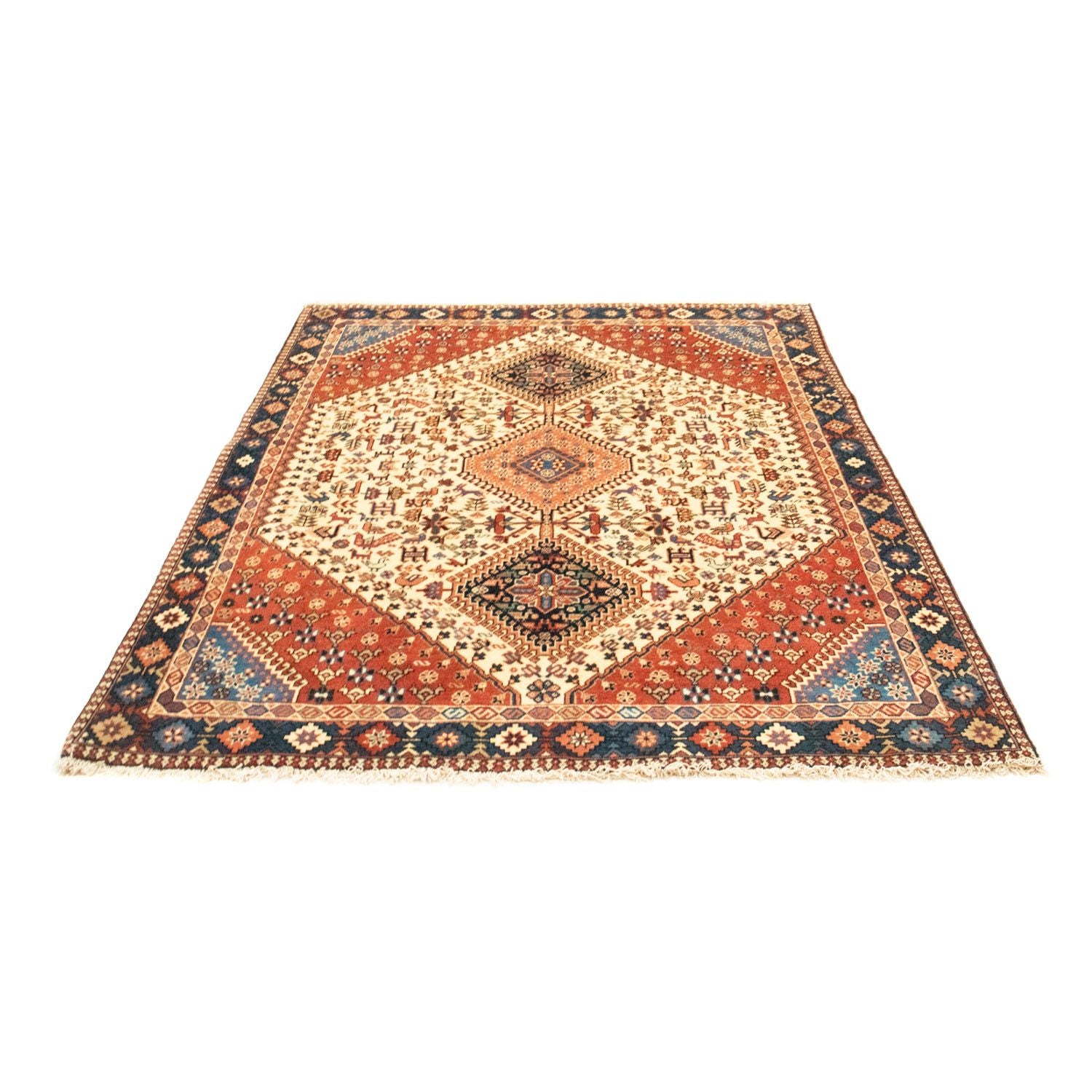 Persisk tæppe - Nomadisk - 193 x 150 cm - beige