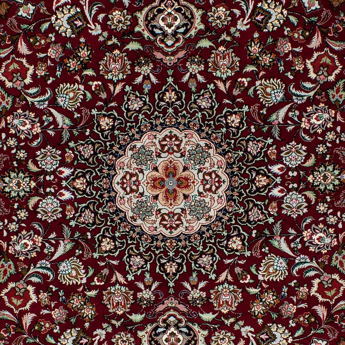 Persisk tæppe - Tabriz - Royal - 196 x 155 cm - mørkerød