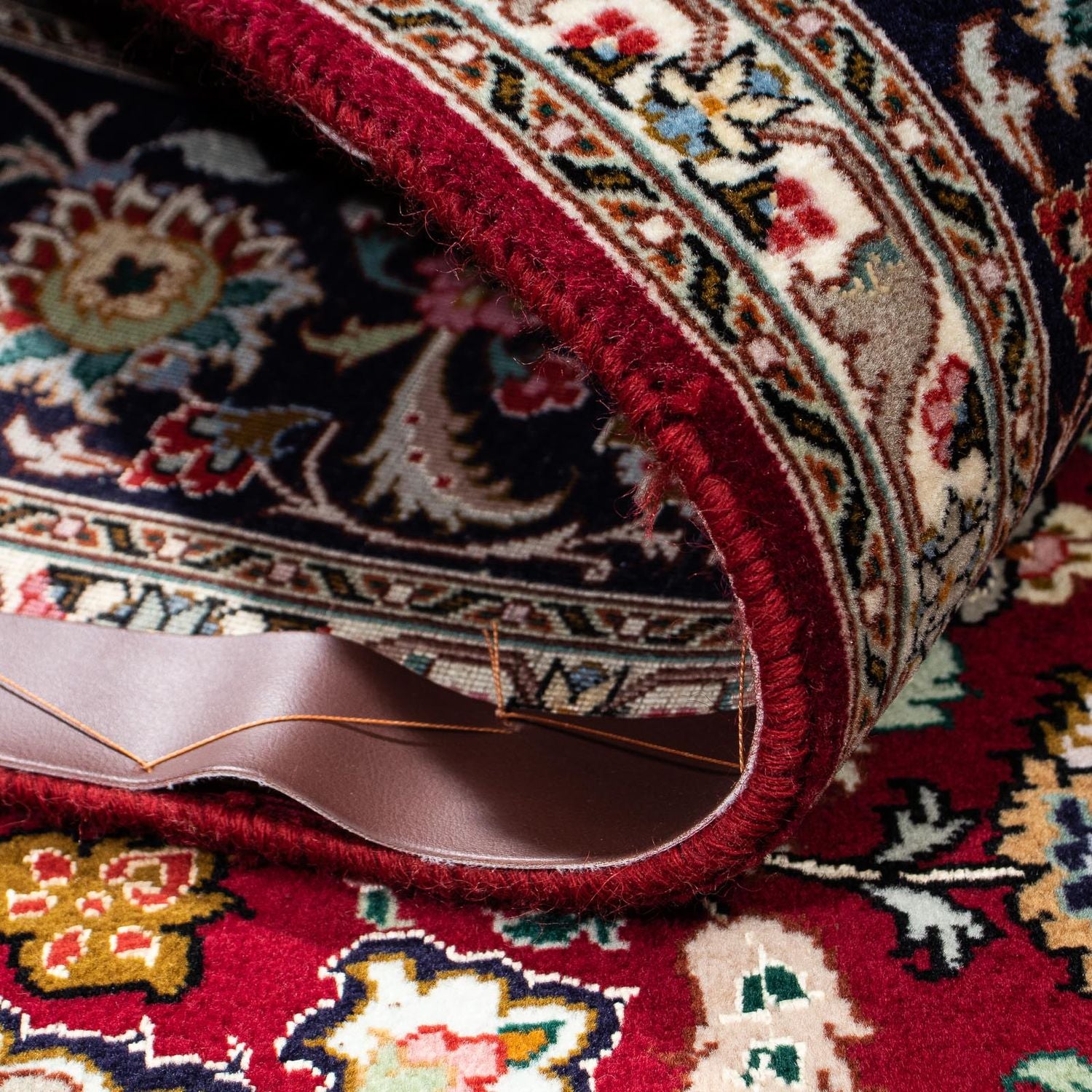 Persisk tæppe - Tabriz - Royal - 196 x 155 cm - mørkerød