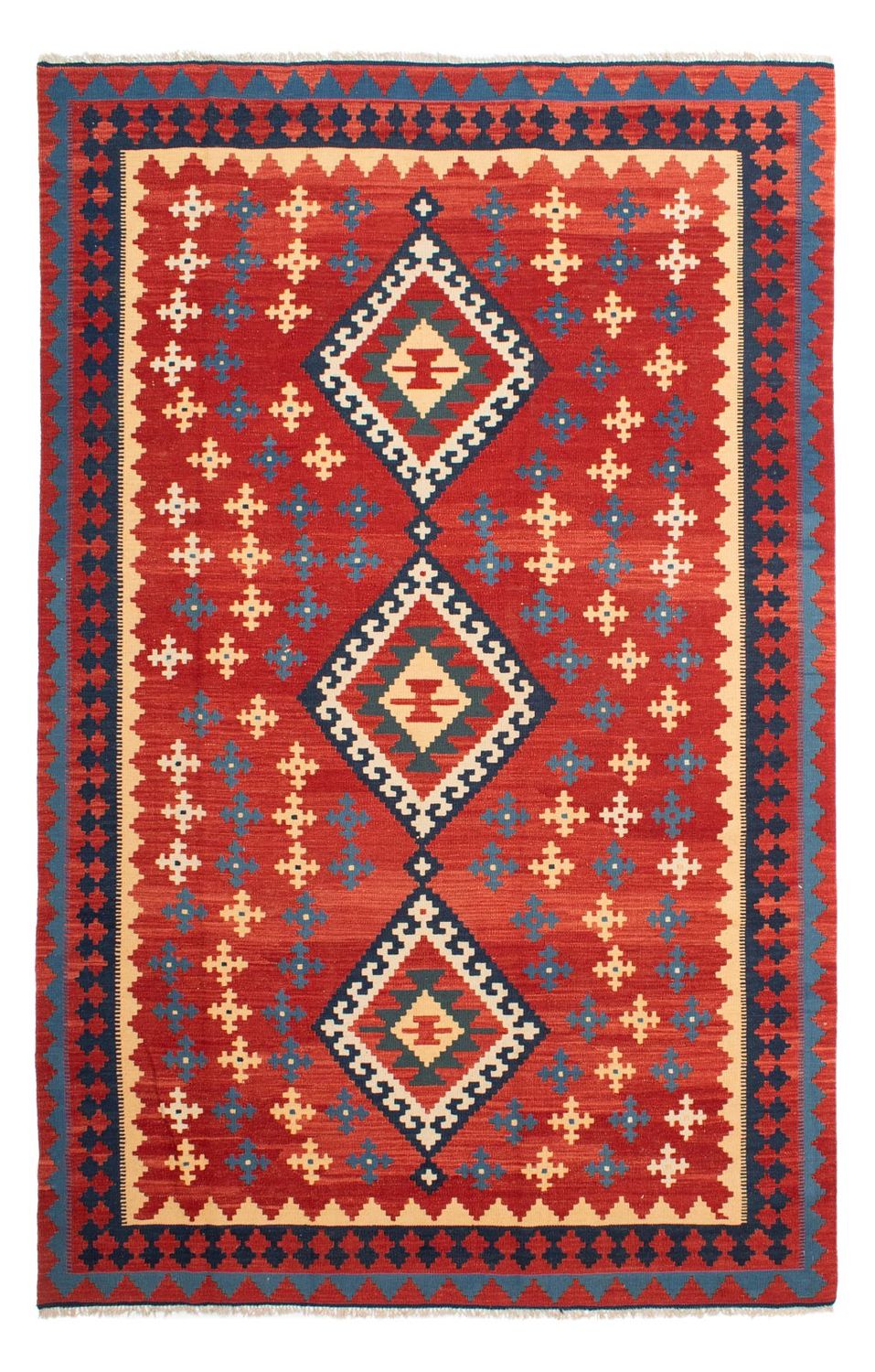 Kelim-tæppe - orientalsk - 314 x 204 cm - rød