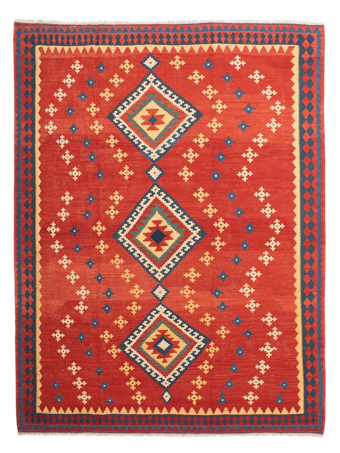 Kelim-tæppe - orientalsk - 271 x 215 cm - rød