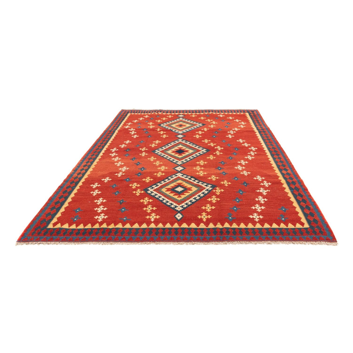 Kelim-tæppe - orientalsk - 271 x 215 cm - rød