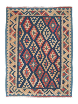 Kelim-tæppe - orientalsk - 167 x 126 cm - flerfarvet