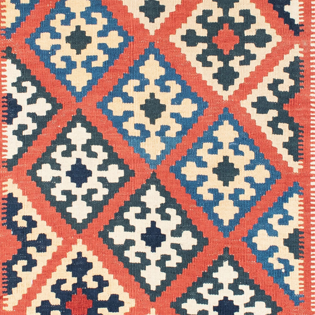Kelim-tæppe - orientalsk - 171 x 123 cm - lysrød
